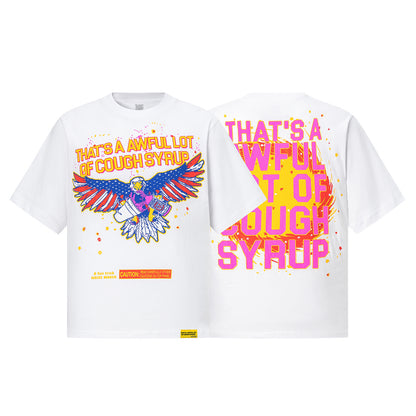 Oversized Short Sleeve Graphic Tee Dropped Shoulder Streetwear Summer Casual T-Shirt | Slow Pour