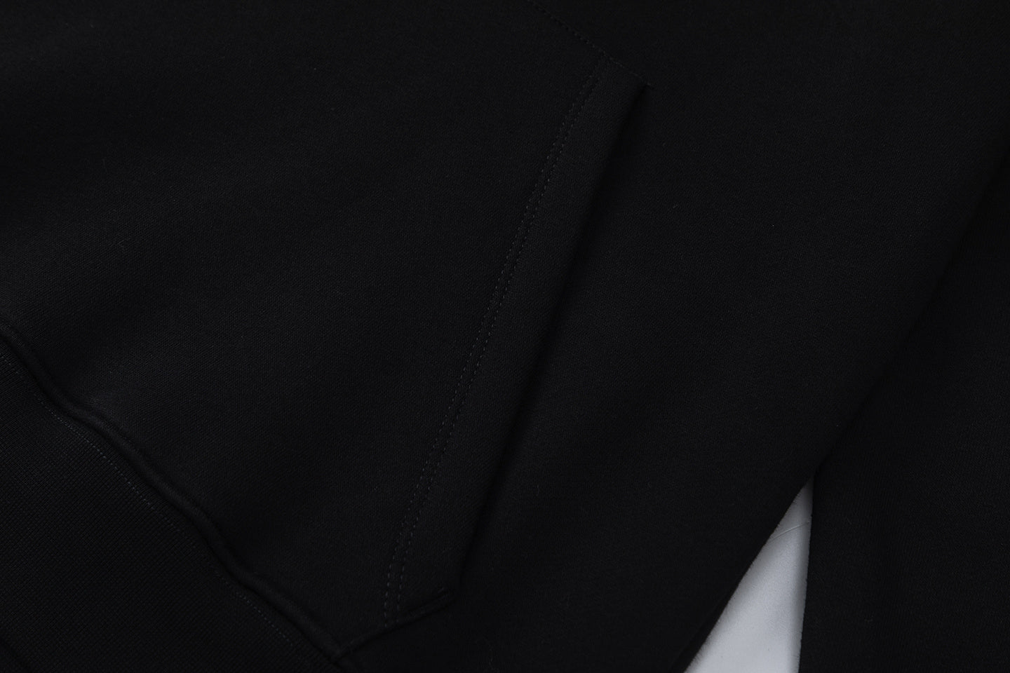 Black hooded sweatshirt and tapered jogger pants set with a graffiti-style hood graphic - view 15