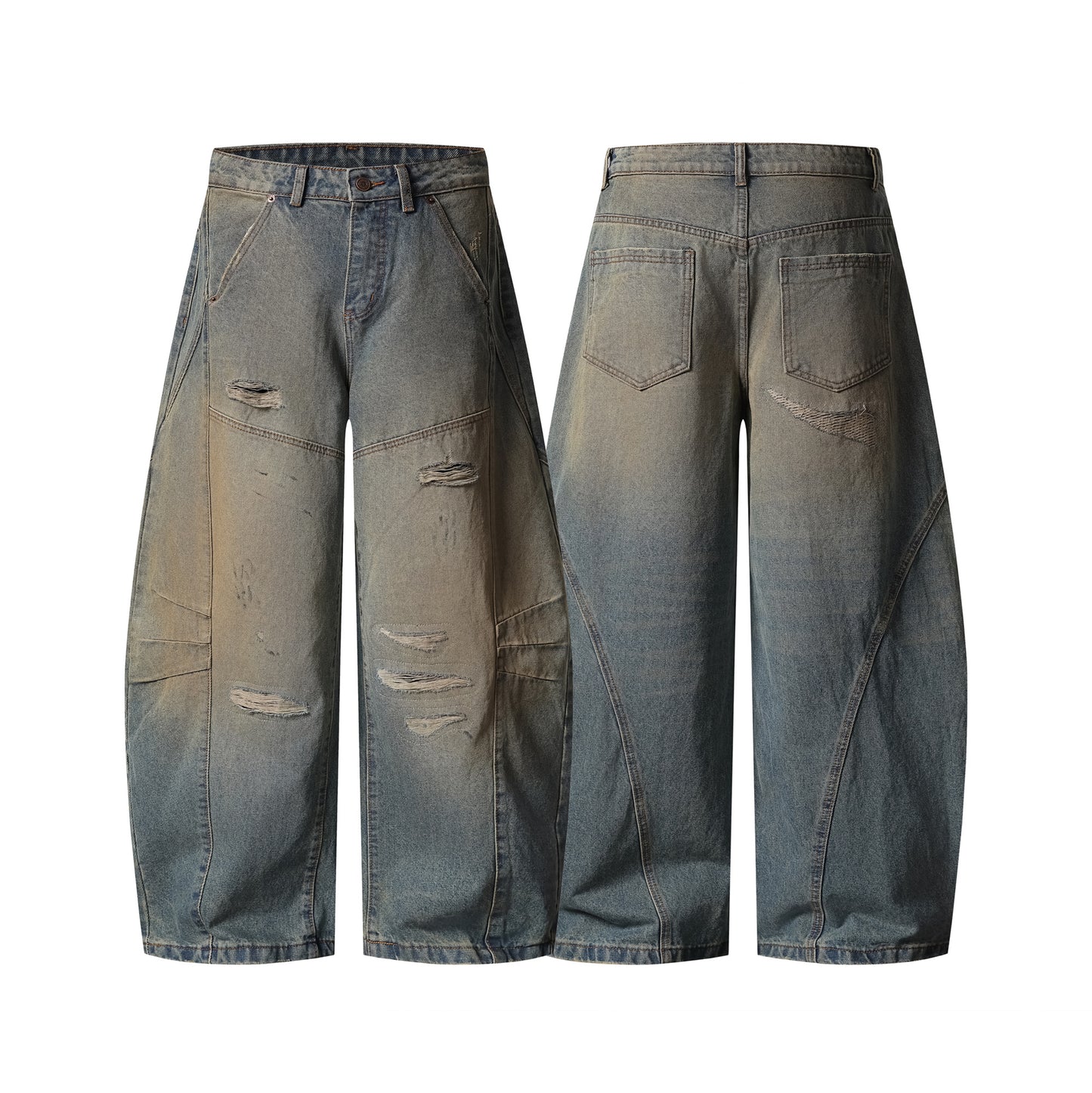 Rip Arc Wide Leg Jeans - Front and Back Combined 2