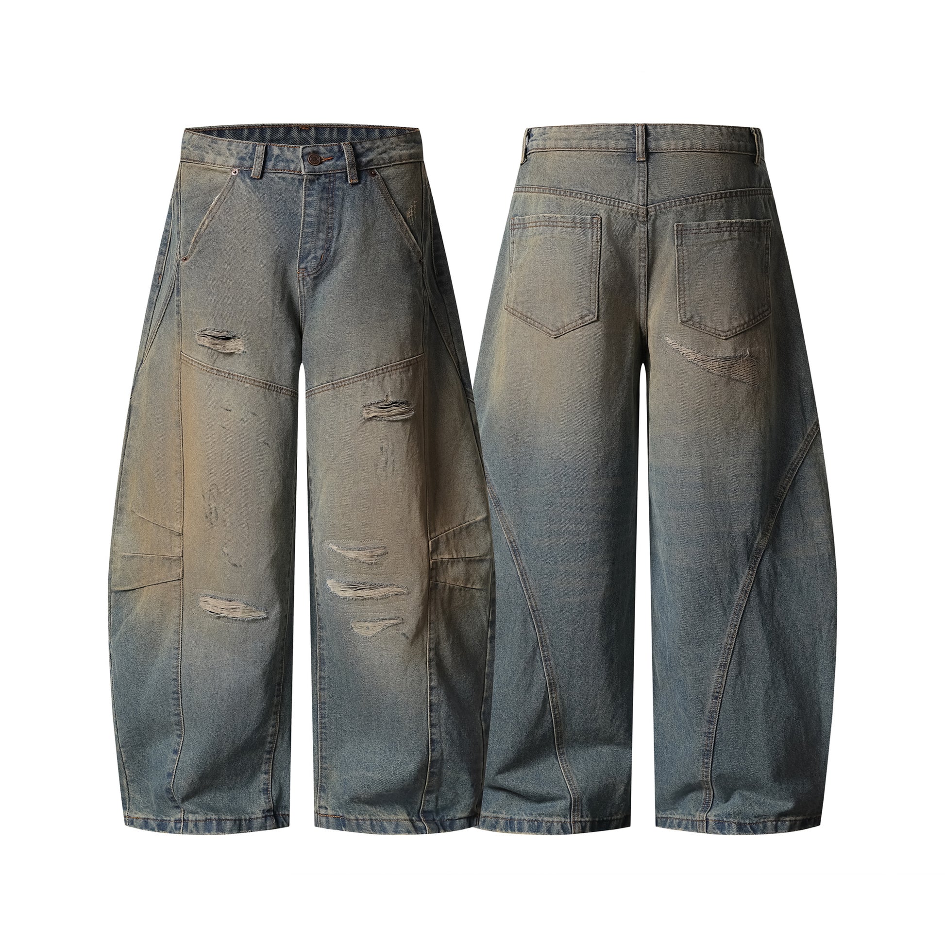 Rip Arc Wide Leg Jeans - Front and Back Combined 2