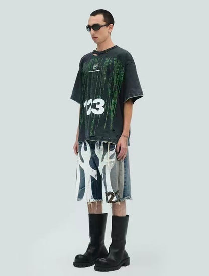 RRR123 META-MAN TEE / BLACK