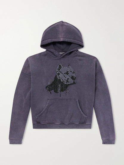 Enfants Riches Déprimés Pit Bull Distressed Printed Cotton-Jersey Hoodie