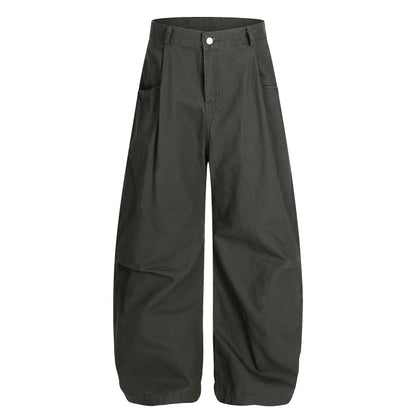 High Waist Barrel Leg Wide Pants Pleated Oversized Casual Streetwear Y2K Balloon Trousers | Cloud Barrel