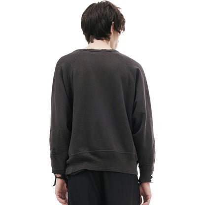 Charcoal Cotton ERD Logo Raglan Crewneck