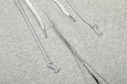 SER Number 9 Flag Embroidery Contrast Waistband Wide Leg Sweatpants Drawstring Metal Ring Hem Y2K