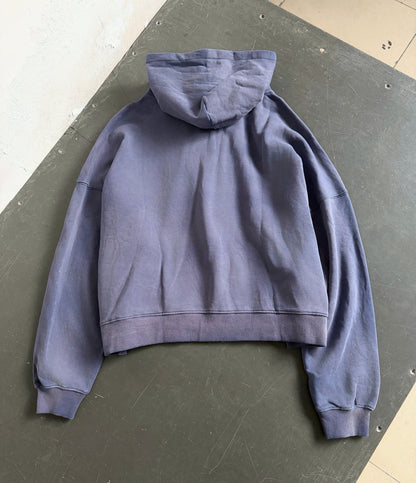 Enfants Riches Deprimes ERD Leave My Daughter Write Zip Hoodie Washed Gradient Drop Shoulder Heavyweight Cotton Oversized Zip-Up Sweatshirt | Daughter Write