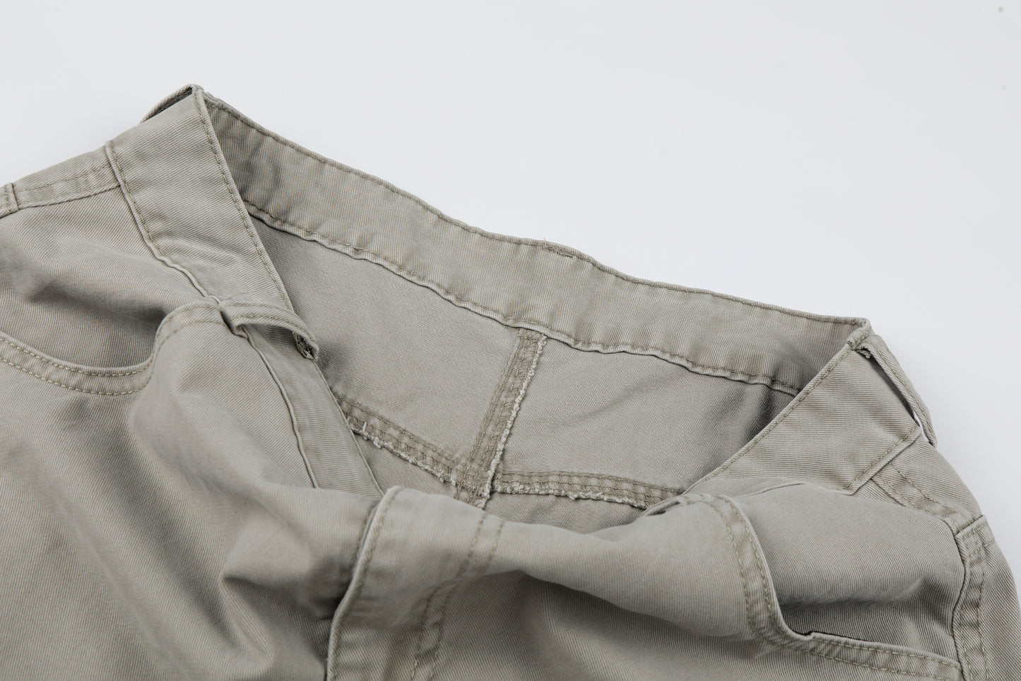 Zip Block Washed Wide Leg Cargo Pants High Waist Streetwear Y2K Vintage Knee Zip Patchwork Trousers | Zip Block