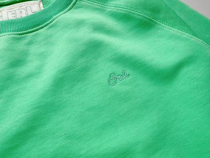 Electric Green Raglan Crewneck