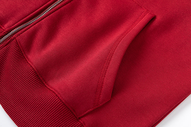 Red Trapstar zip hoodie and joggers tracksuit set with embroidered chest logo - view 15