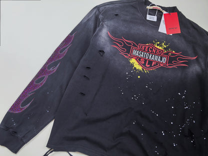 Secnd Slf x Masato Kawajo Firestorm Vintage Longsleeve Tee