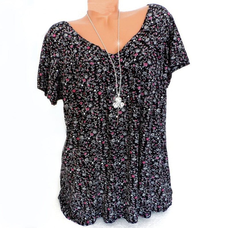 Blumen-Tanktops für Damen in Übergröße, V-Ausschnitt, Trägertops, Sommermode, ärmellos, lockere Hemden, Tunika-Top, Blusen 