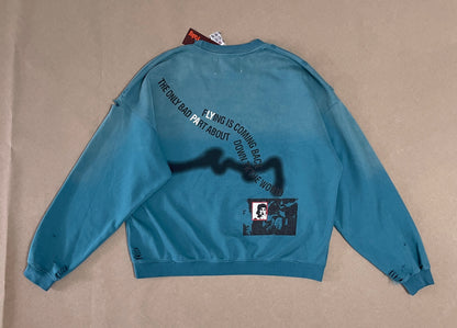 Streetwise Airbrush Crewneck - Petrol Blue