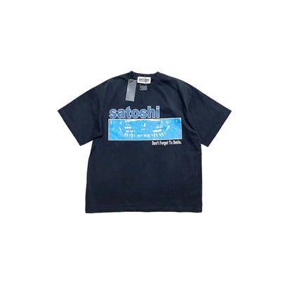 Don't Forget To Smile Tee - Washed Black