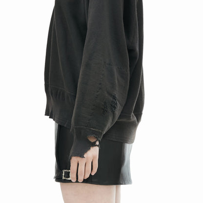 Charcoal Cotton ERD Logo Raglan Crewneck
