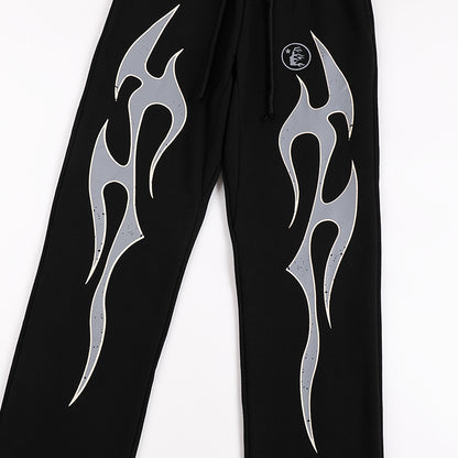 Hellstar Tribal Splash Flared Sweatpants 'Black'