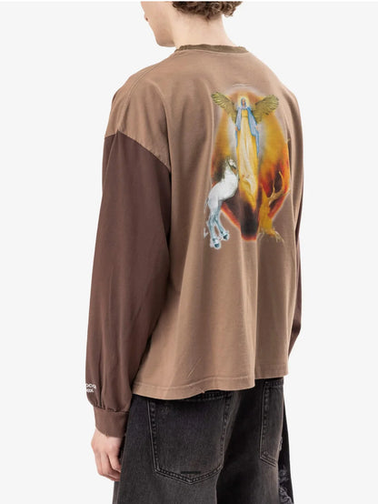 MSTR ME TONAL L/S TEE - BROWN