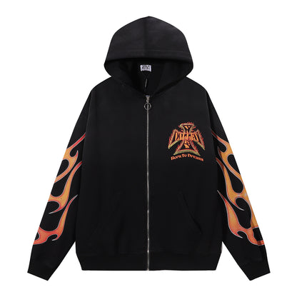 Vale Forever Reborn Waffle Zip Up Hoodie