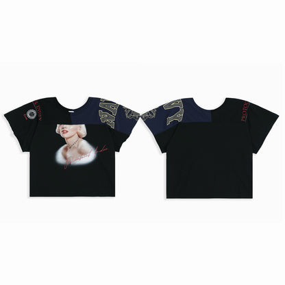 Fake Shoulder Seam T-Shirt