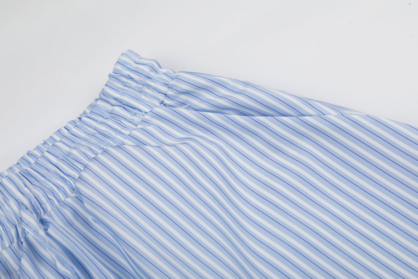 Women's Cartoon Embroidery Pinstripe Elastic Waist Balloon Wide Leg Pants High Waist Casual Summer Trousers