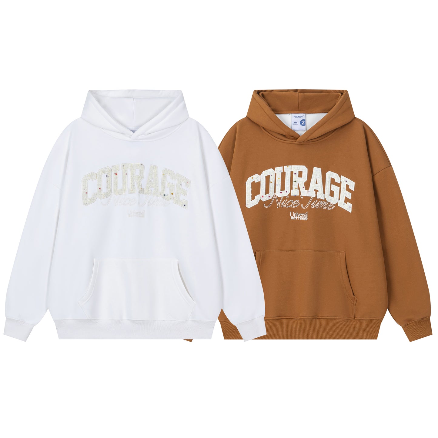 Caramel Brown DuoMatch Courage hoodie back view