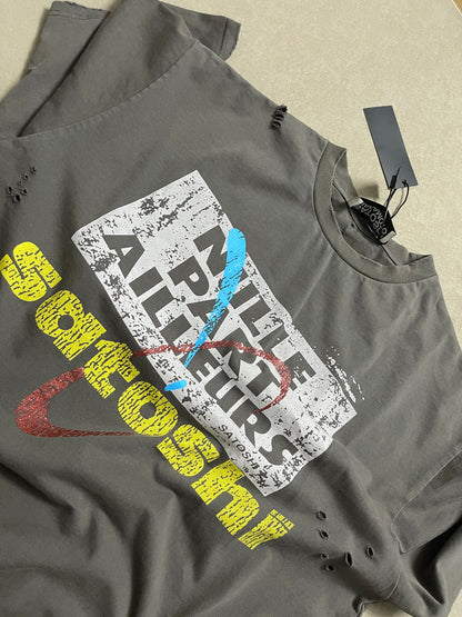 Satoshi Nakamoto Nulle Part Ailleurs Tee - Washed Black