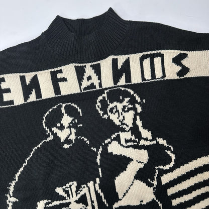 “Angst” Russian Graphic Knit Sweater