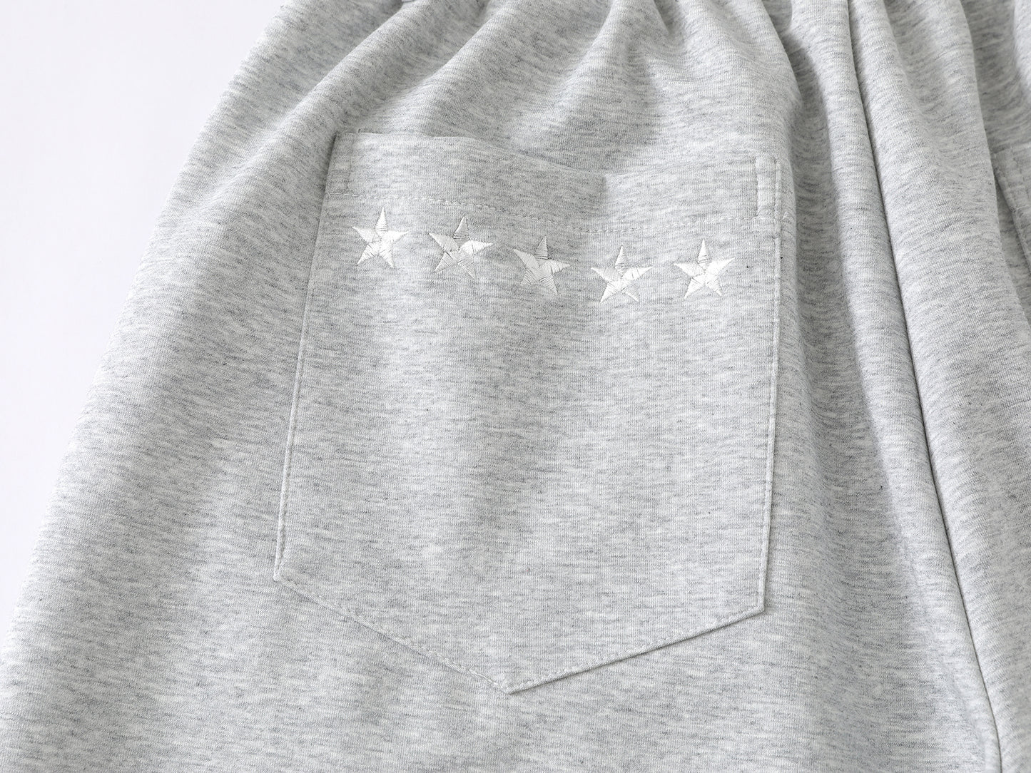 Star Print Number 34 Embroidery Wide Leg Sweat Shorts Plaid Elastic Waist Casual Streetwear Baggy Shorts | Star 34