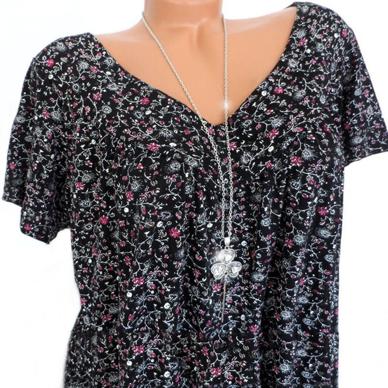 Blumen-Tanktops für Damen in Übergröße, V-Ausschnitt, Trägertops, Sommermode, ärmellos, lockere Hemden, Tunika-Top, Blusen 