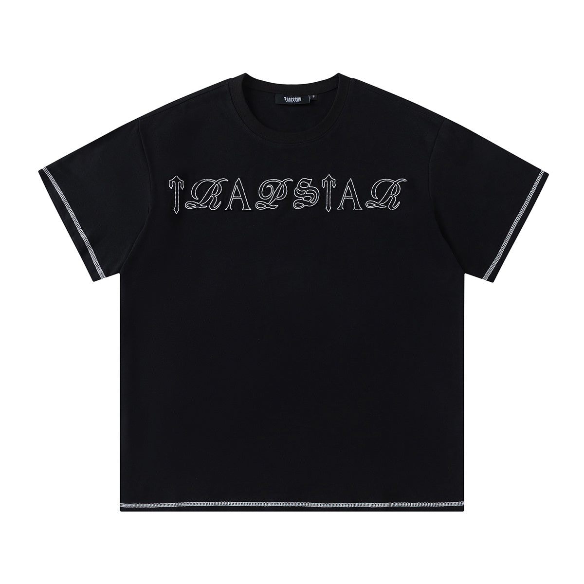 Trapstar black and charcoal graphic T-shirt and drawstring shorts set with contrast stitching - view 17