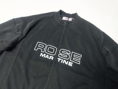 Shrunken Zip Up Crewneck Sweatshirt