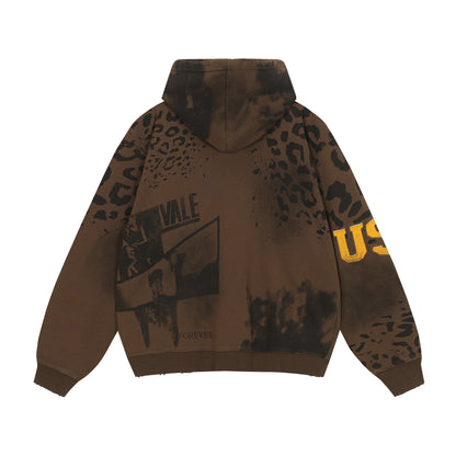 Cheetah Zip Up Hoodie