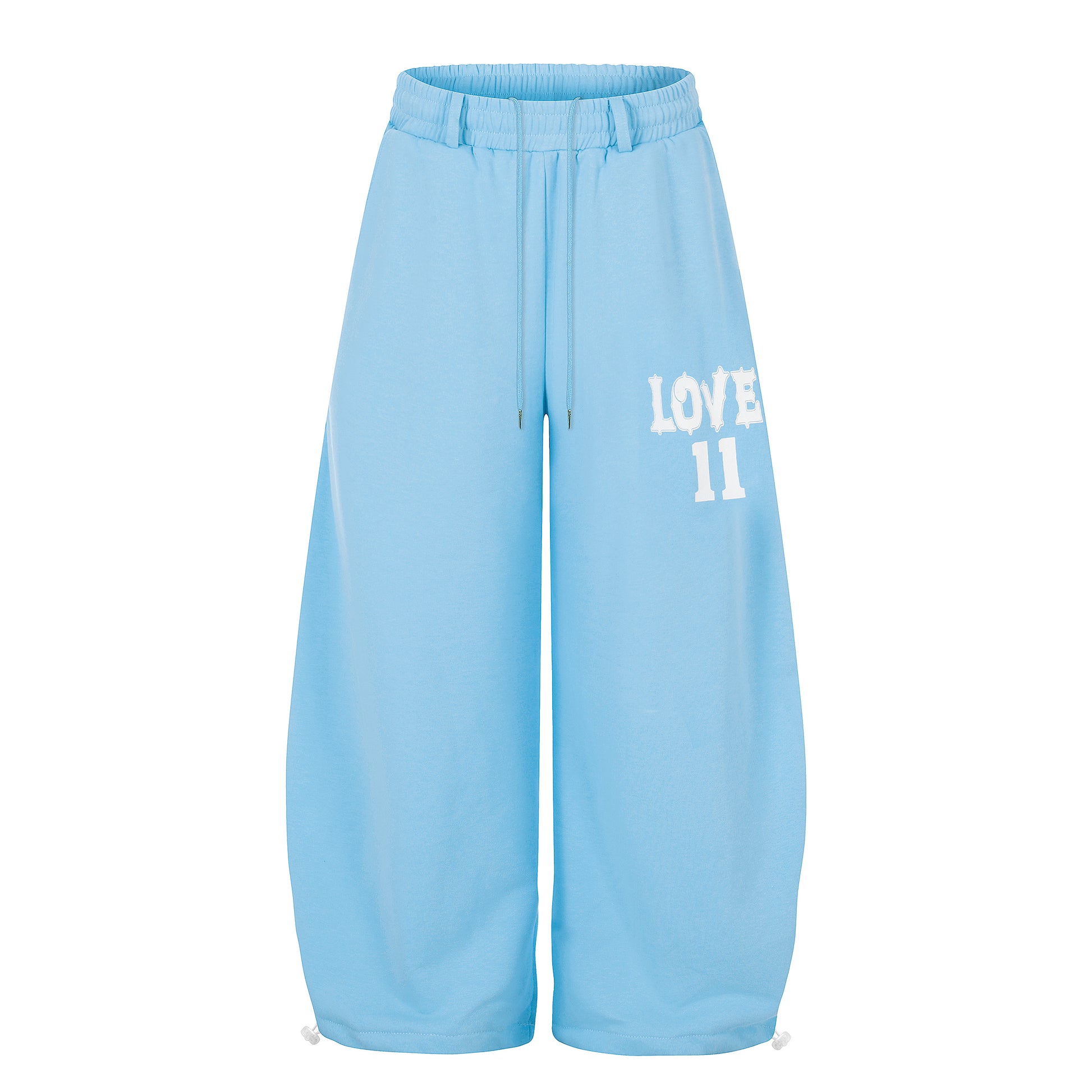 LOVE 11 Balloon Wide Leg Sweatpants - Orange Side