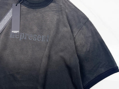 Represent Ringer T-Shirt / Stained Black