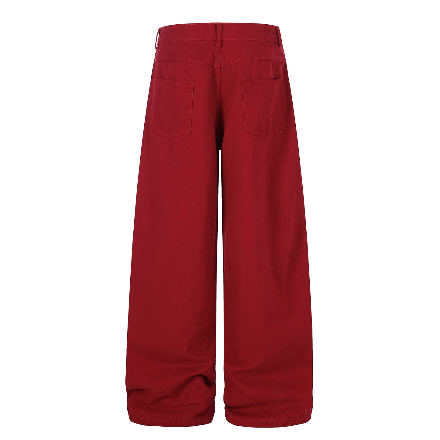 Women's Dalmatian Print Wide Leg Pants - White & Red Comparison Front 2