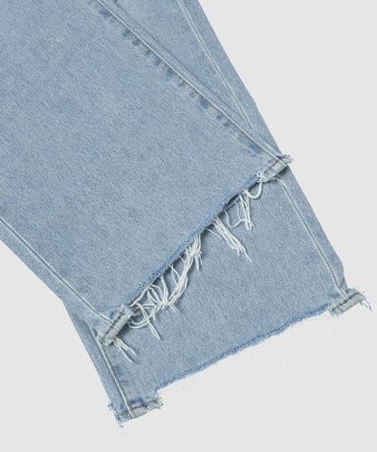 Distressed Logo-Patch Jeans