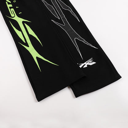 Hellstar Sports Lime Green Runner Sweatpants 'Black'