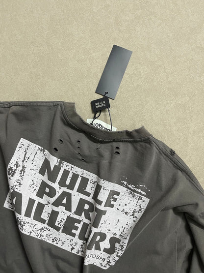 Satoshi Nakamoto Nulle Part Ailleurs Tee - Washed Black