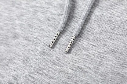 Solid Light Gray Fleece Pullover Sweatshirt Soft Thick Knit Casual Loose Fit Cozy Everyday Streetwear Hoodie | Ash Fleece