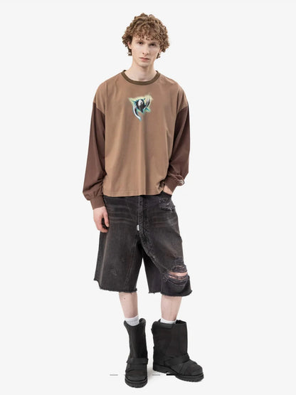 MSTR ME TONAL L/S TEE - BROWN