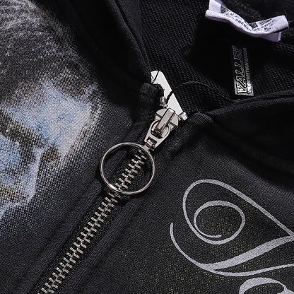 Vale Forever Diana World Peace Zip Hoodie Vintage Wash