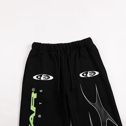 Hellstar Sports Lime Green Runner Sweatpants 'Black'