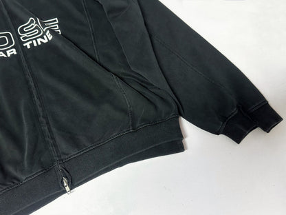 Shrunken Zip Up Crewneck Sweatshirt