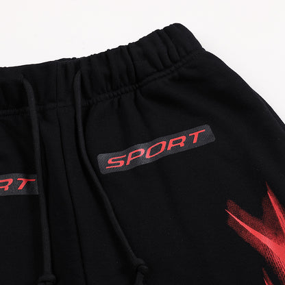 Hellstar Sport Logo Sweatpants 'Black/Red'