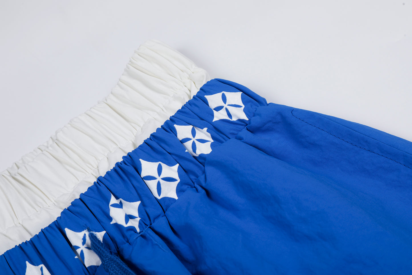SRVE Letter Star Print Wide Leg Parachute Pants High Waist Drawstring Streetwear Casual Pants