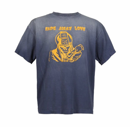 SAINT Mxxxxxx × A BATHING APE BAPE_SS T-SHIRT / FADE AWAY LV / NAVY