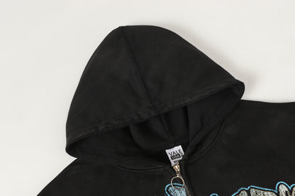 God's Liberty Zip-Up Hoodie (Black)