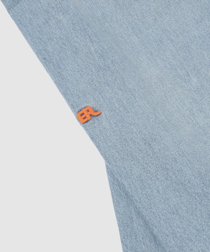 Distressed Logo-Patch Jeans