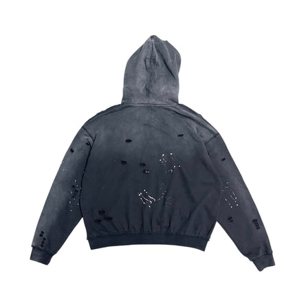 Satoshi Nakamoto Luke Logo-Printed Cotton-Fleece Zip-Up Hoodie