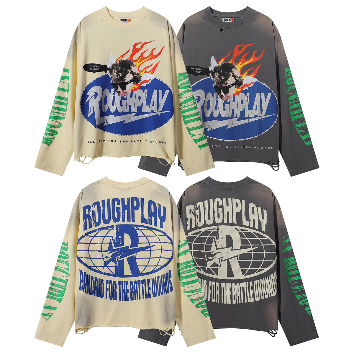批70，R522，RoughPlay SoulBoy Long Sleeve烫钻设计28 - 18