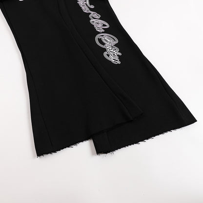 Hellstar 'We Found Our Victory' Flare Sweatpants 'Black'